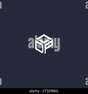 DP initial hexagon logo design inspiration Stock Vector