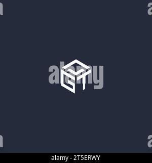 GT initial hexagon logo design inspiration Stock Vector