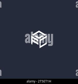 FC initial hexagon logo design inspiration Stock Vector