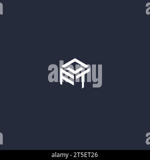 FT initial hexagon logo design inspiration Stock Vector