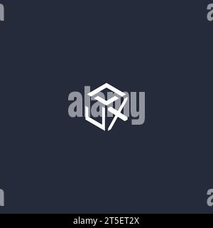 JX initial hexagon logo design inspiration Stock Vector