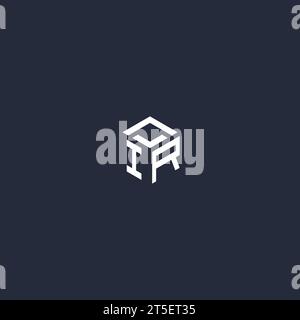 IR initial hexagon logo design inspiration Stock Vector