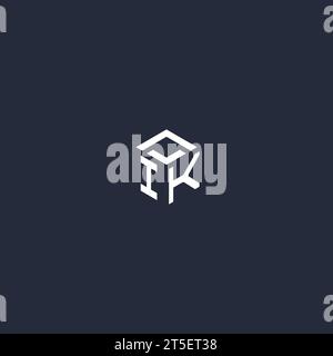 IK initial hexagon logo design inspiration Stock Vector