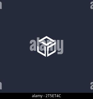JC initial hexagon logo design inspiration Stock Vector