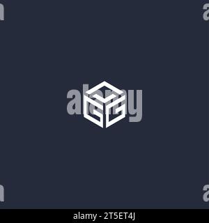 GG initial hexagon logo design inspiration Stock Vector