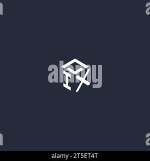 IX initial hexagon logo design inspiration Stock Vector