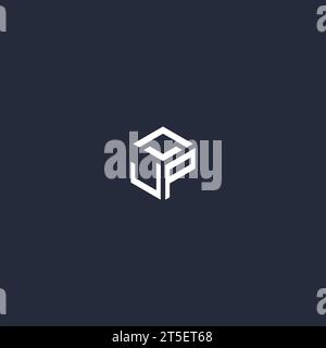 JP initial hexagon logo design inspiration Stock Vector