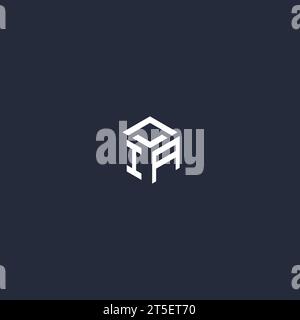 IA initial hexagon logo design inspiration Stock Vector