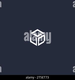 JD initial hexagon logo design inspiration Stock Vector