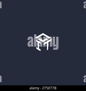 IT initial hexagon logo design inspiration Stock Vector