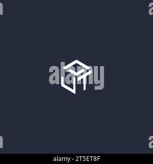JT initial hexagon logo design inspiration Stock Vector