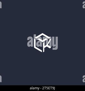 LK initial hexagon logo design inspiration Stock Vector