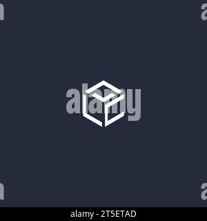 LC initial hexagon logo design inspiration Stock Vector