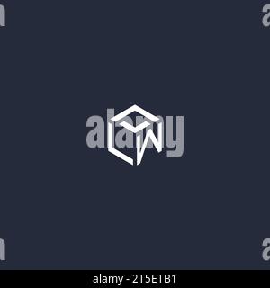 LW initial hexagon logo design inspiration Stock Vector