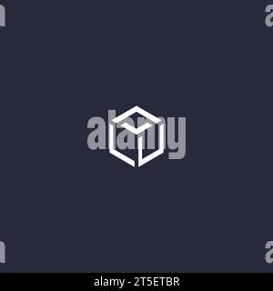 LU initial hexagon logo design inspiration Stock Vector