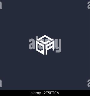 QA initial hexagon logo design inspiration Stock Vector