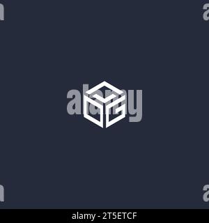 OG initial hexagon logo design inspiration Stock Vector
