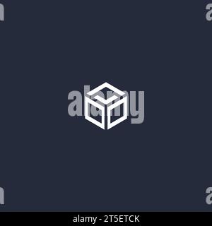 OO initial hexagon logo design inspiration Stock Vector