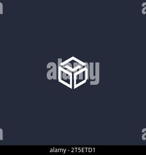OD initial hexagon logo design inspiration Stock Vector
