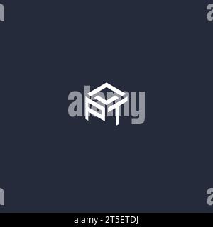 PT initial hexagon logo design inspiration Stock Vector