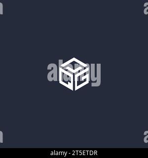QG initial hexagon logo design inspiration Stock Vector