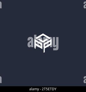 PP initial hexagon logo design inspiration Stock Vector