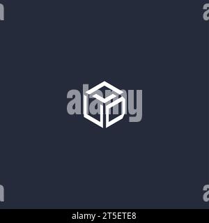 UD initial hexagon logo design inspiration Stock Vector