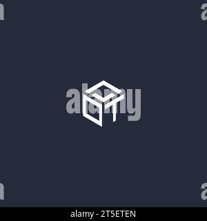 OT initial hexagon logo design inspiration Stock Vector