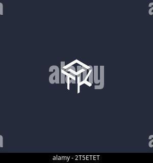TK initial hexagon logo design inspiration Stock Vector