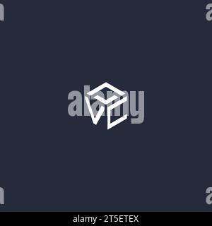 VC initial hexagon logo design inspiration Stock Vector