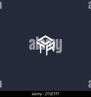 TR initial hexagon logo design inspiration Stock Vector