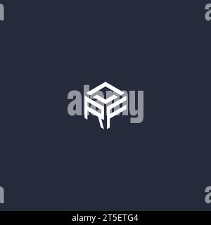 RF initial hexagon logo design inspiration Stock Vector