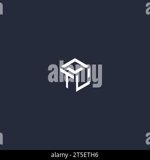 TL initial hexagon logo design inspiration Stock Vector