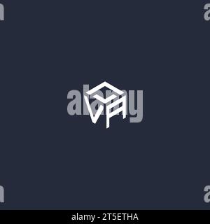 VA initial hexagon logo design inspiration Stock Vector