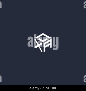 XA initial hexagon logo design inspiration Stock Vector