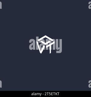 VT initial hexagon logo design inspiration Stock Vector