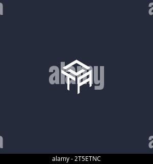 TA initial hexagon logo design inspiration Stock Vector