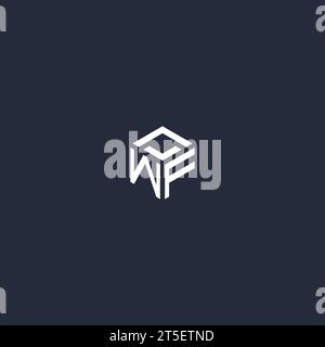 WF initial hexagon logo design inspiration Stock Vector
