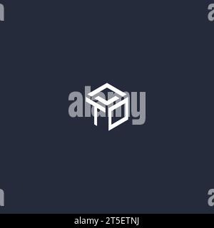 TO initial hexagon logo design inspiration Stock Vector