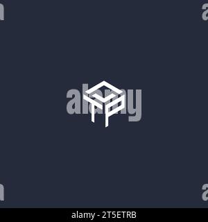 TP initial hexagon logo design inspiration Stock Vector