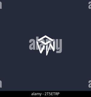 VW initial hexagon logo design inspiration Stock Vector
