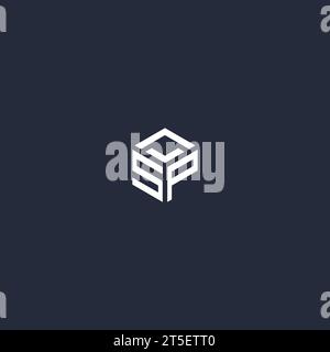 SP initial hexagon logo design inspiration Stock Vector