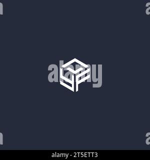 YF initial hexagon logo design inspiration Stock Vector