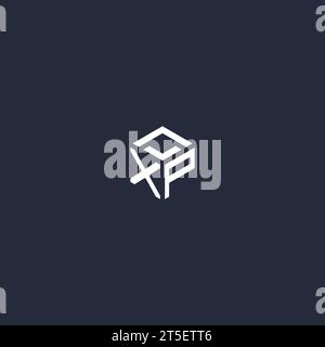 XP initial hexagon logo design inspiration Stock Vector