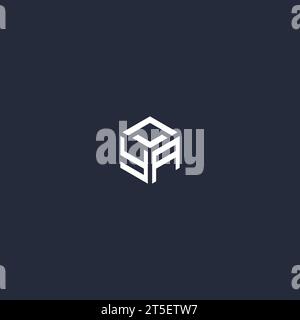 YA initial hexagon logo design inspiration Stock Vector