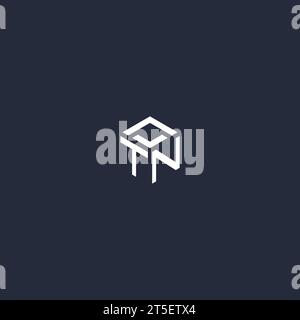 TN initial hexagon logo design inspiration Stock Vector