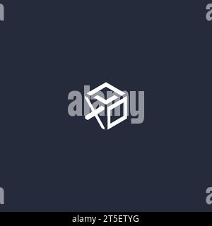 XO initial hexagon logo design inspiration Stock Vector