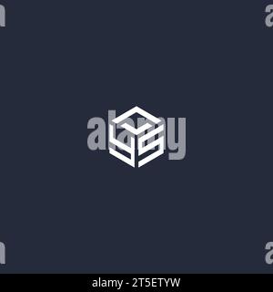 YS initial hexagon logo design inspiration Stock Vector
