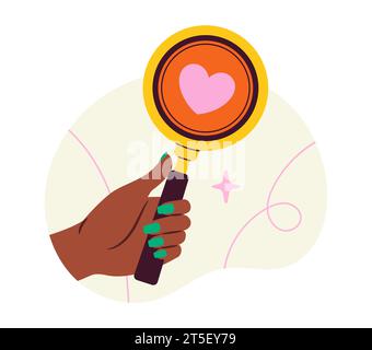 Hands with binocular vector Stock Vector