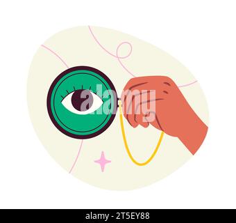 Hands with binocular vector Stock Vector